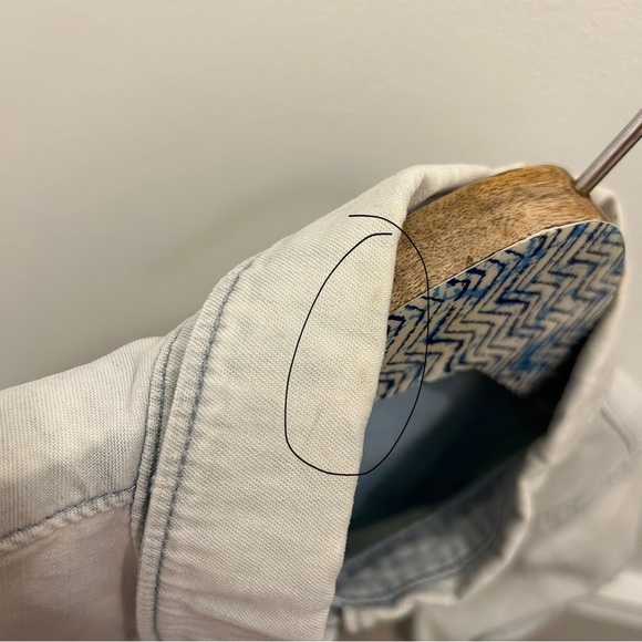 Paige Amelia Chambray Shirt Medium denim blue top button down - Picture 12 of 14